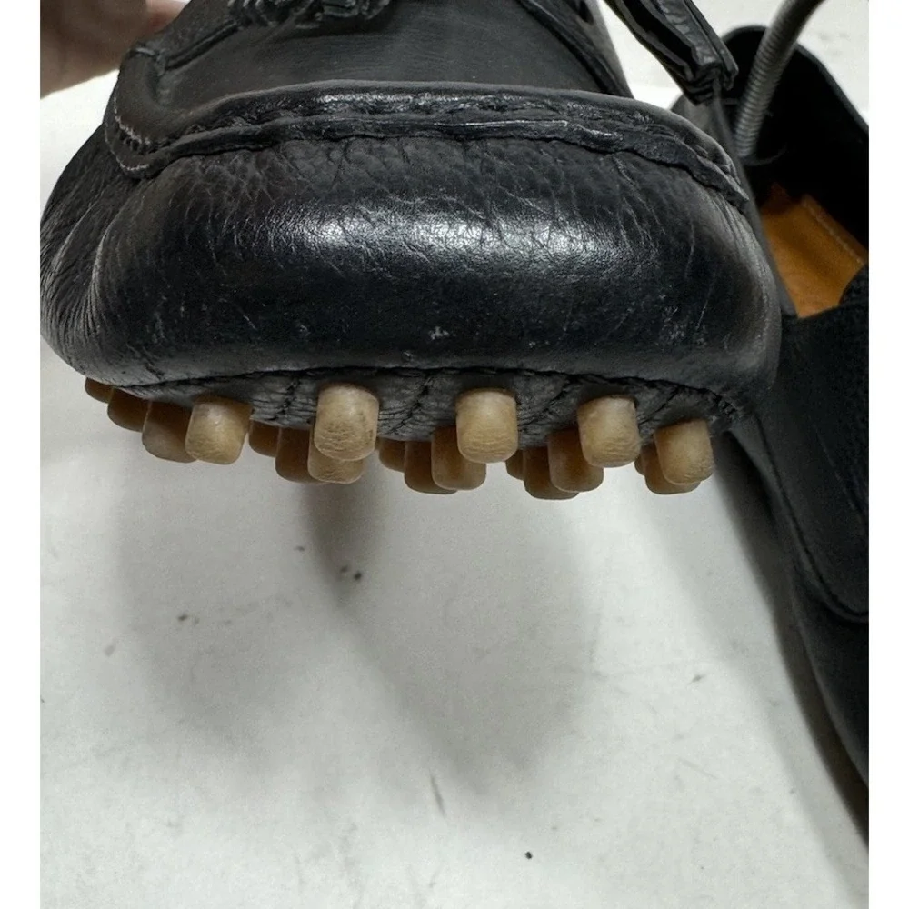 Gucci Bamboo‎ Tassel Loafer Black Leather Driver Men's Size 9 US / 8 UK G Shoes